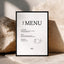 Moda Collection Poster Wedding Menu Sign