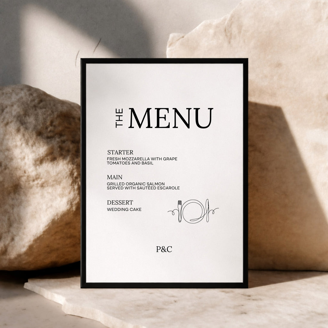 Moda Collection Poster Wedding Menu Sign