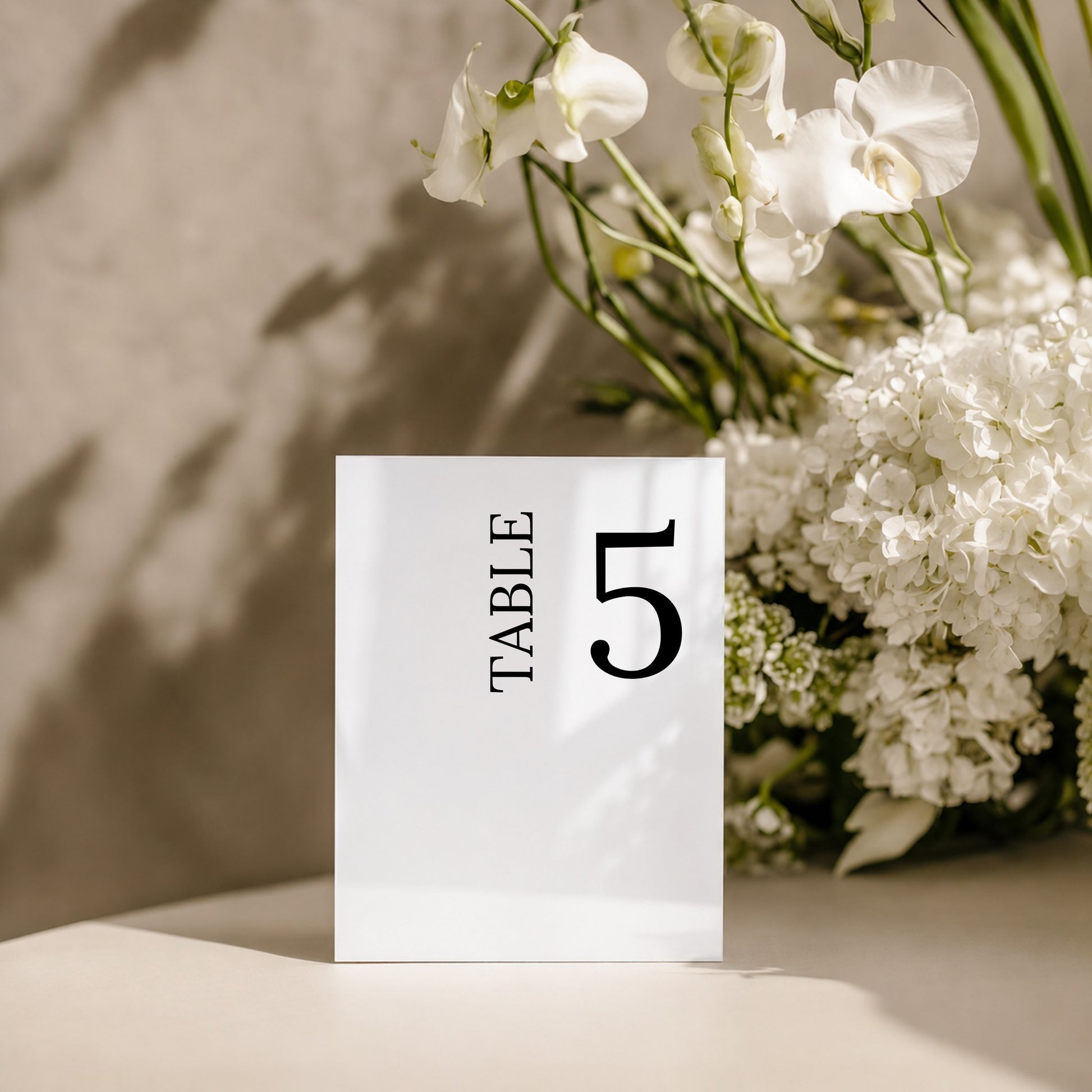 Moda Collection Acrylic Wedding Table Numbers Sign