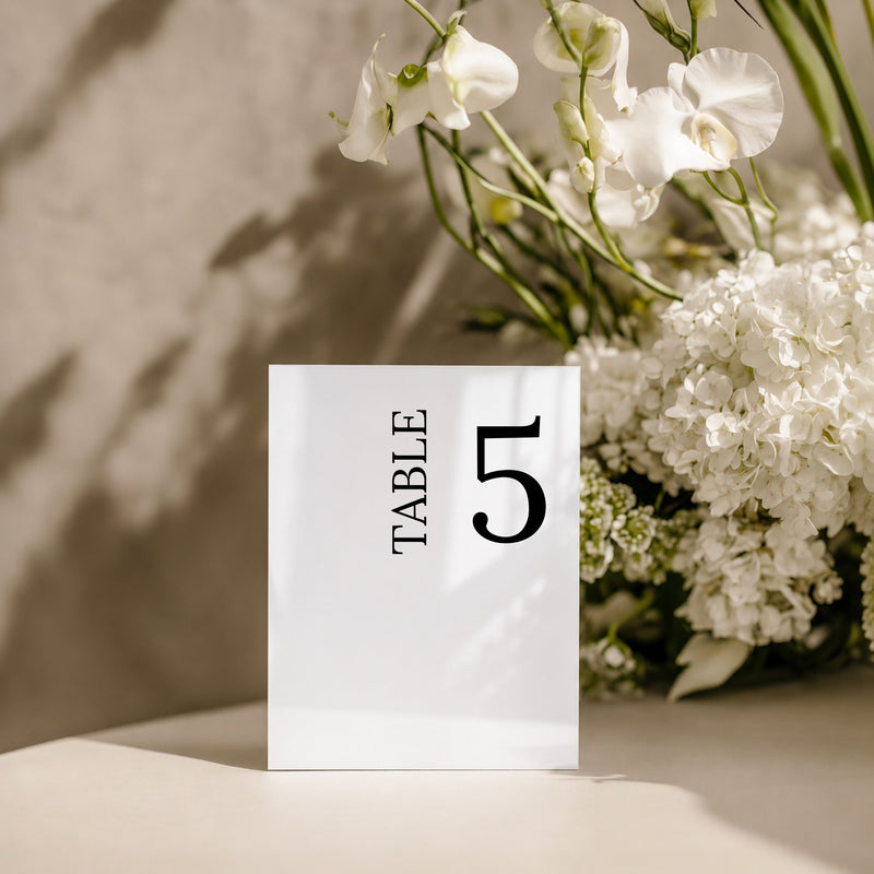 Moda Collection Acrylic Wedding Table Numbers Sign