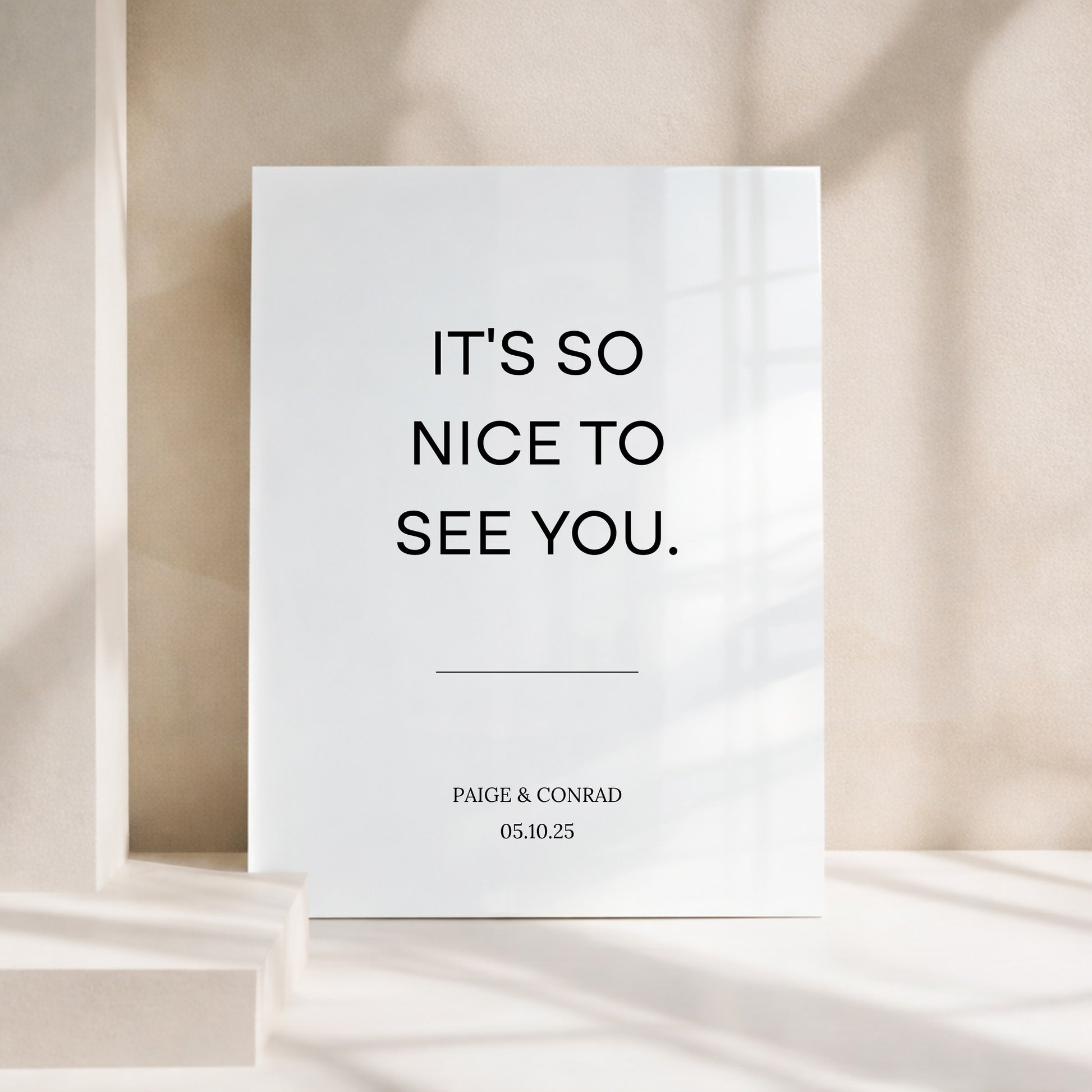 Moda Collection Acrylic Wedding Welcome Sign