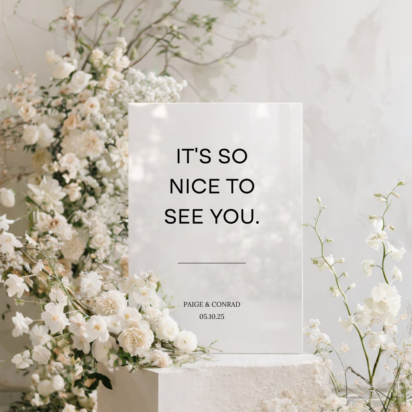 Moda Collection Acrylic Wedding Welcome Sign