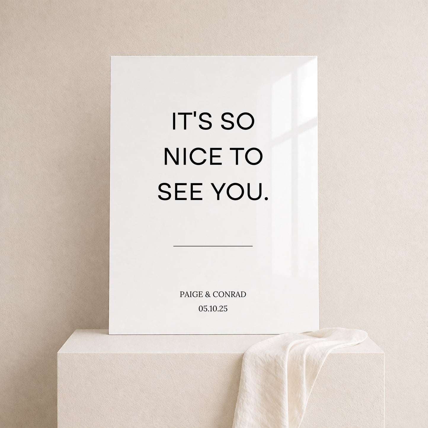 Moda Collection Acrylic Wedding Welcome Sign