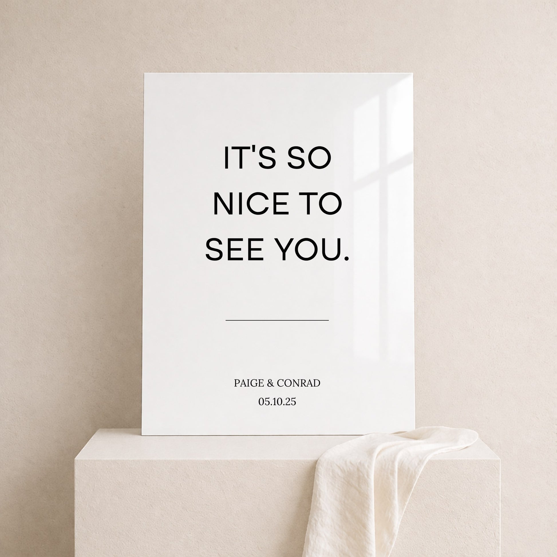 Moda Collection Acrylic Wedding Welcome Sign