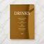 Moda Collection Gold Mirror Wedding Bar & Drinks Sign