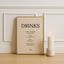 Moda Collection Poster Wedding Bar & Drinks Sign