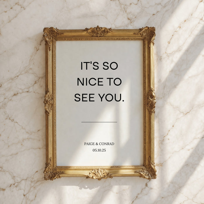 Moda Collection Poster Wedding Welcome Sign