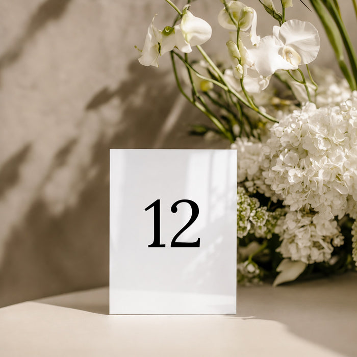 Moda Collection Acrylic Wedding Table Numbers Sign