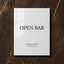 Moda Collection Acrylic Wedding Bar & Drinks Sign