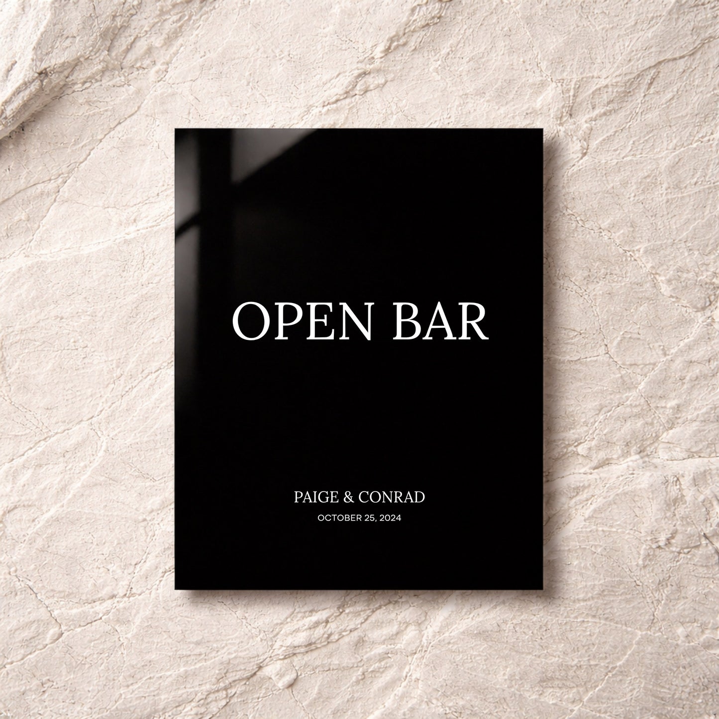 Moda Collection Acrylic Wedding Bar & Drinks Sign