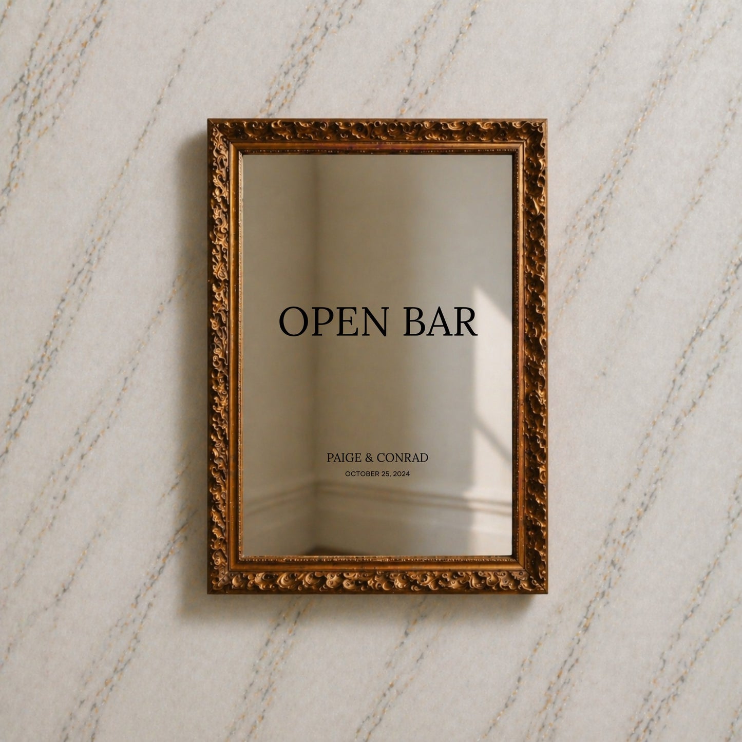 Moda Collection Decal Wedding Bar & Drinks Sign