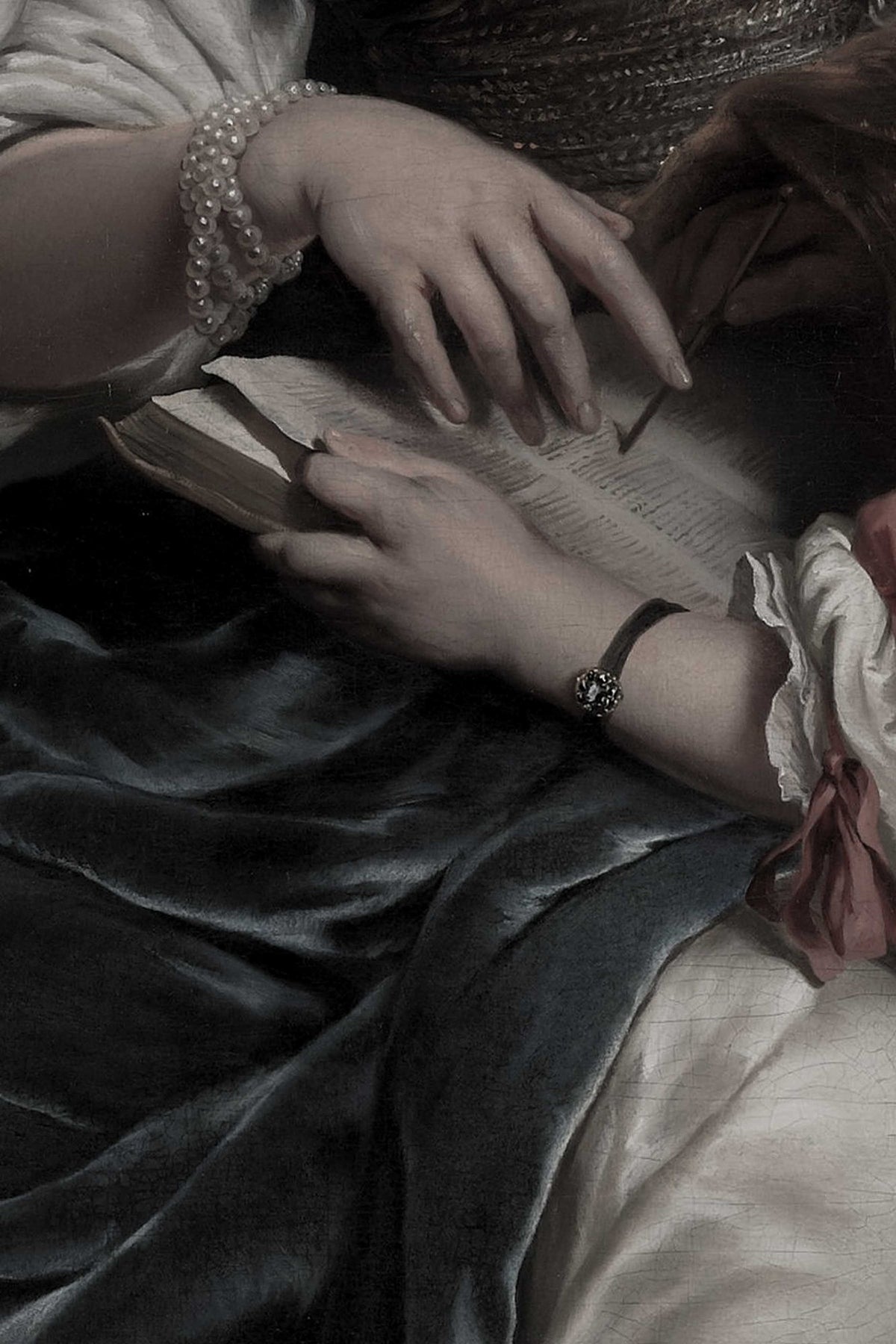 Moody Hands Study, eclectic wall art print