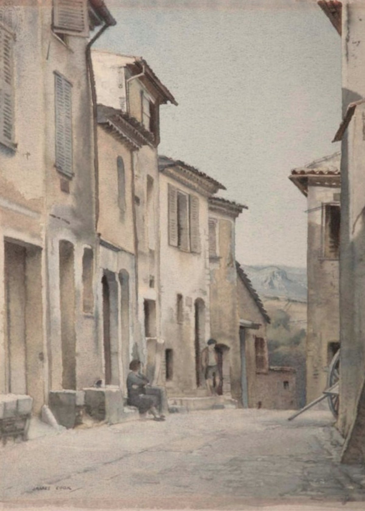 Old Town Lane, vintage wall art print