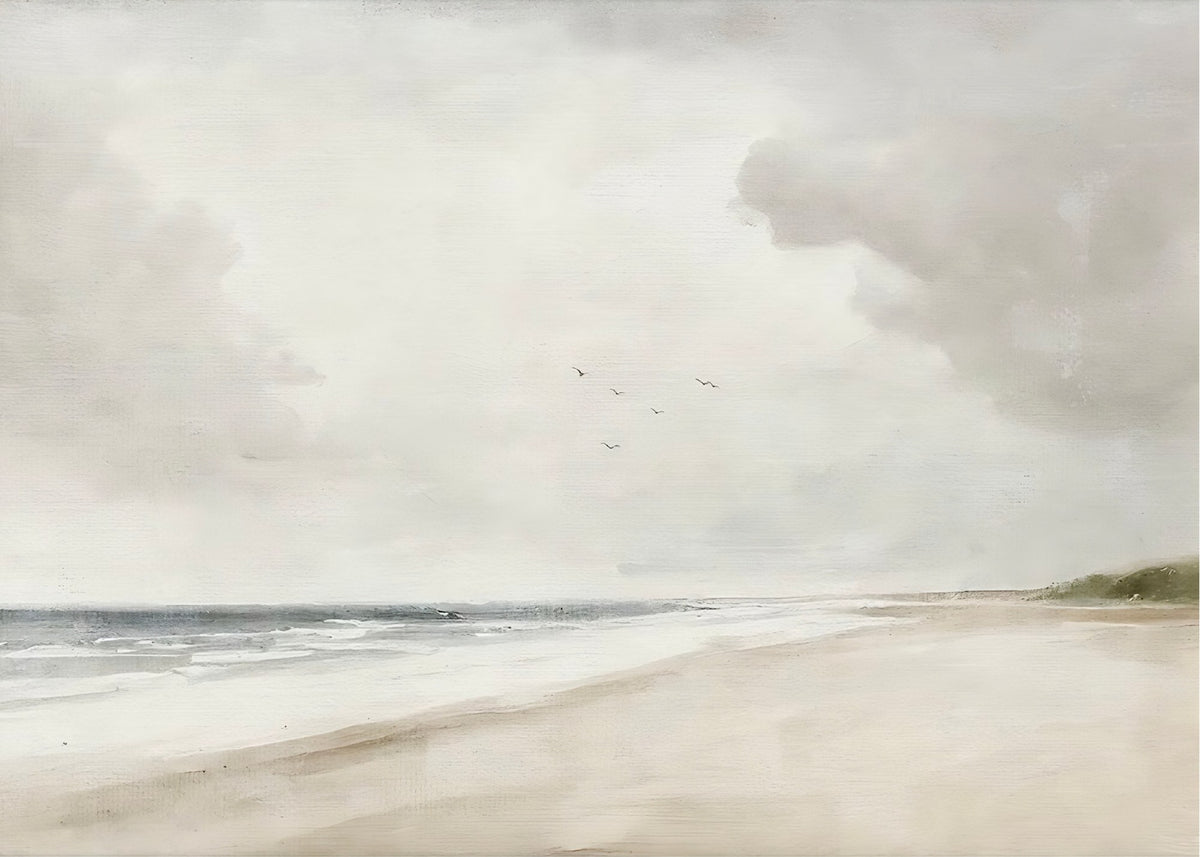 Quiet Shoreline, modern wall art print