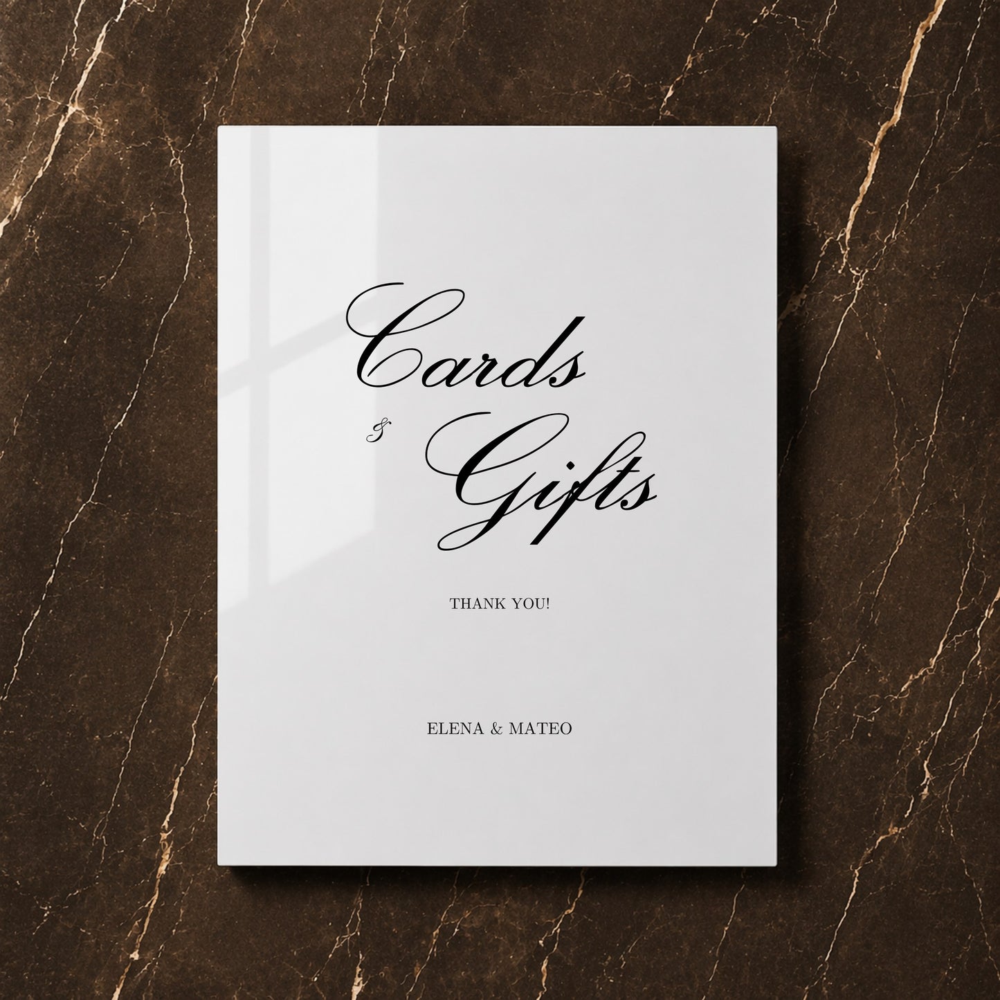 Reina Collection Acrylic Wedding Cards & Gifts Sign