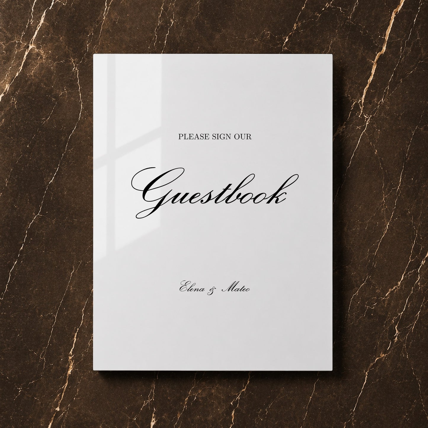 Reina Collection Acrylic Wedding Guestbook Sign