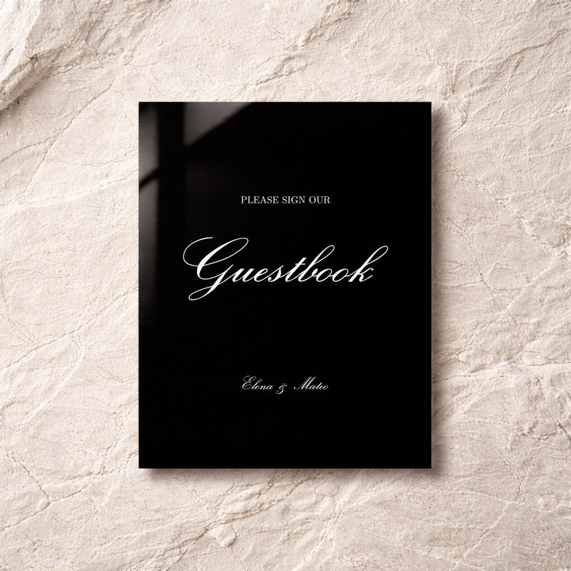 Reina Collection Acrylic Wedding Guestbook Sign