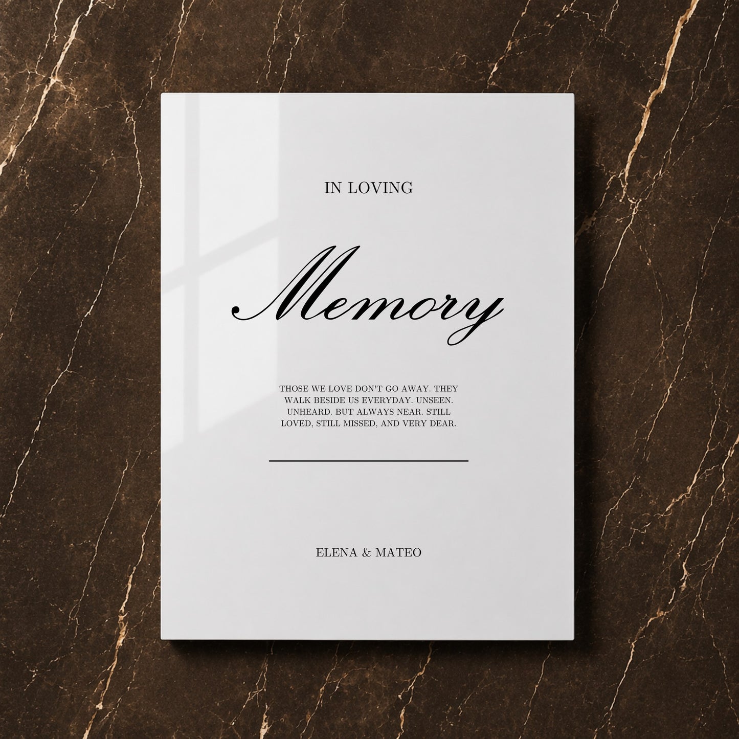 Reina Collection Acrylic Wedding In Loving Memory Sign