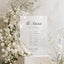 Reina Collection Acrylic Wedding Order of Events Sign