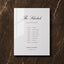 Reina Collection Acrylic Wedding Order of Events Sign