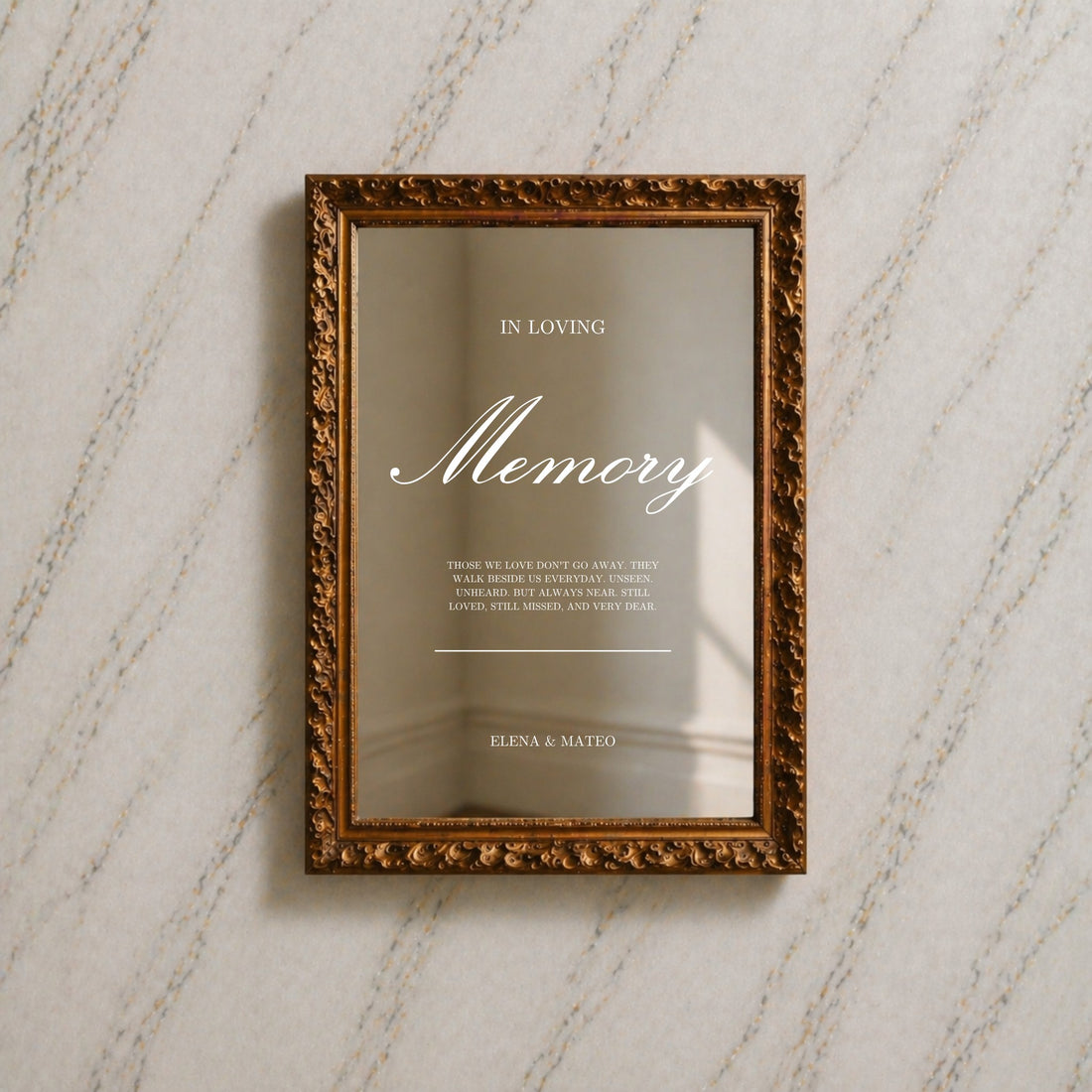 Reina Collection Decal Wedding In Loving Memory Sign