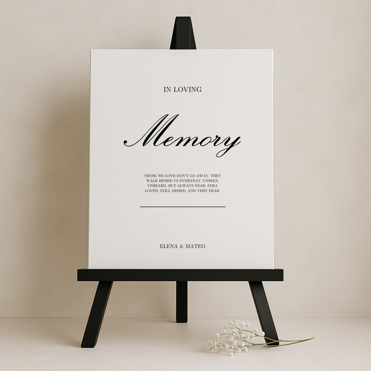 Reina Collection Gatorboard Wedding In Loving Memory Sign
