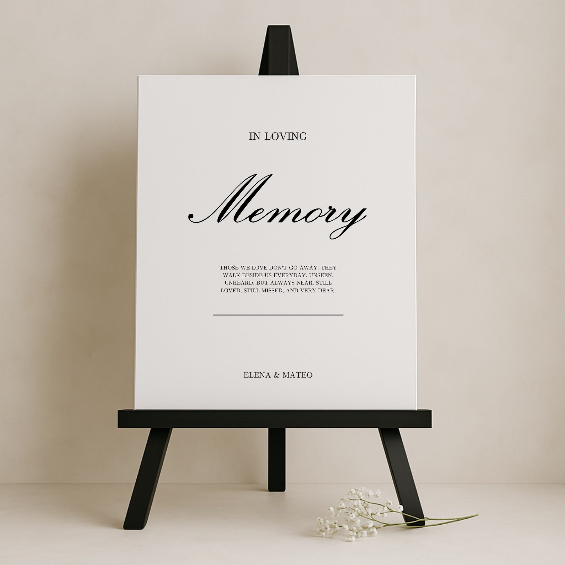 Reina Collection Gatorboard Wedding In Loving Memory Sign