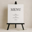 Reina Collection Gatorboard Wedding Menu Sign