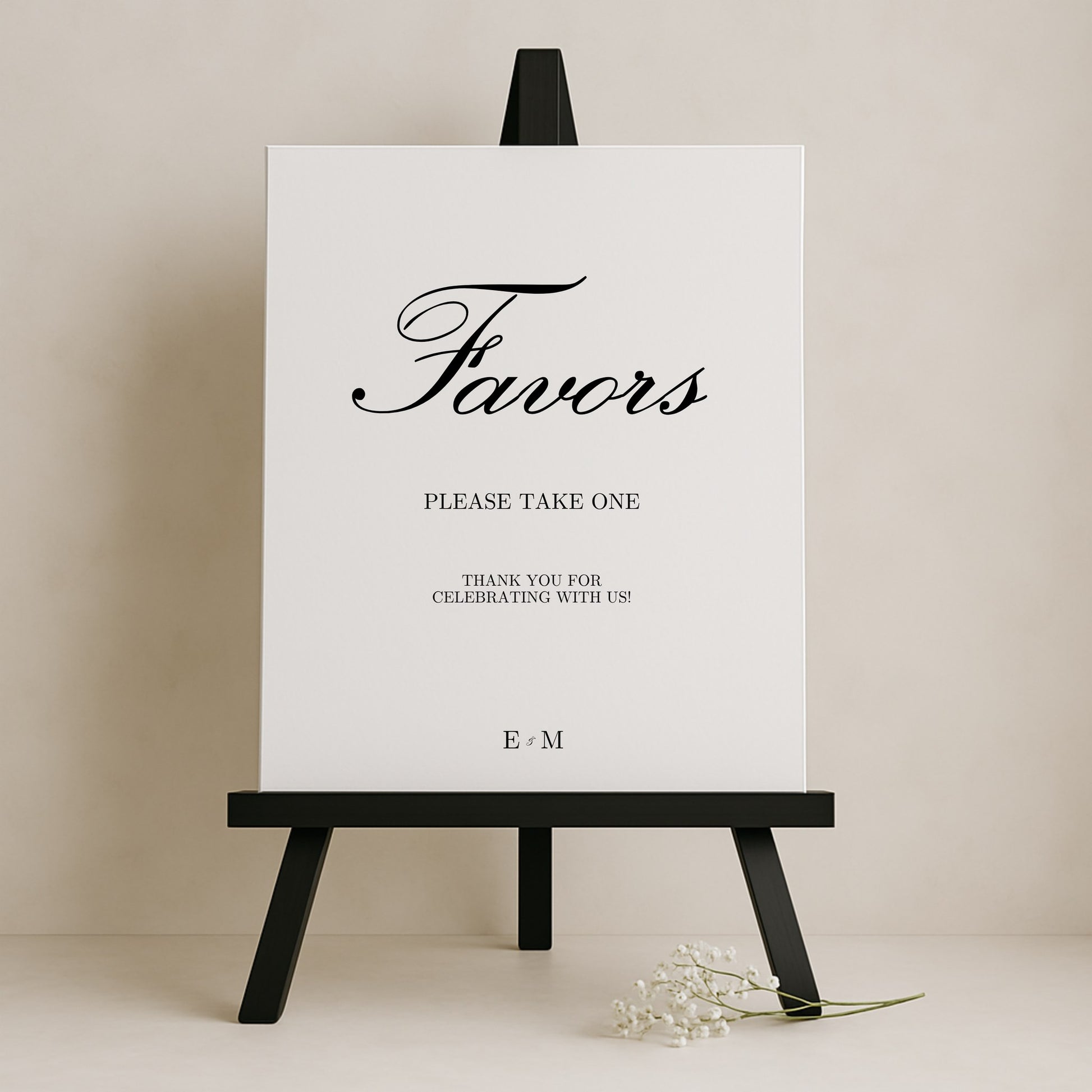 Reina Collection Gatorboard Wedding Party Favors Sign