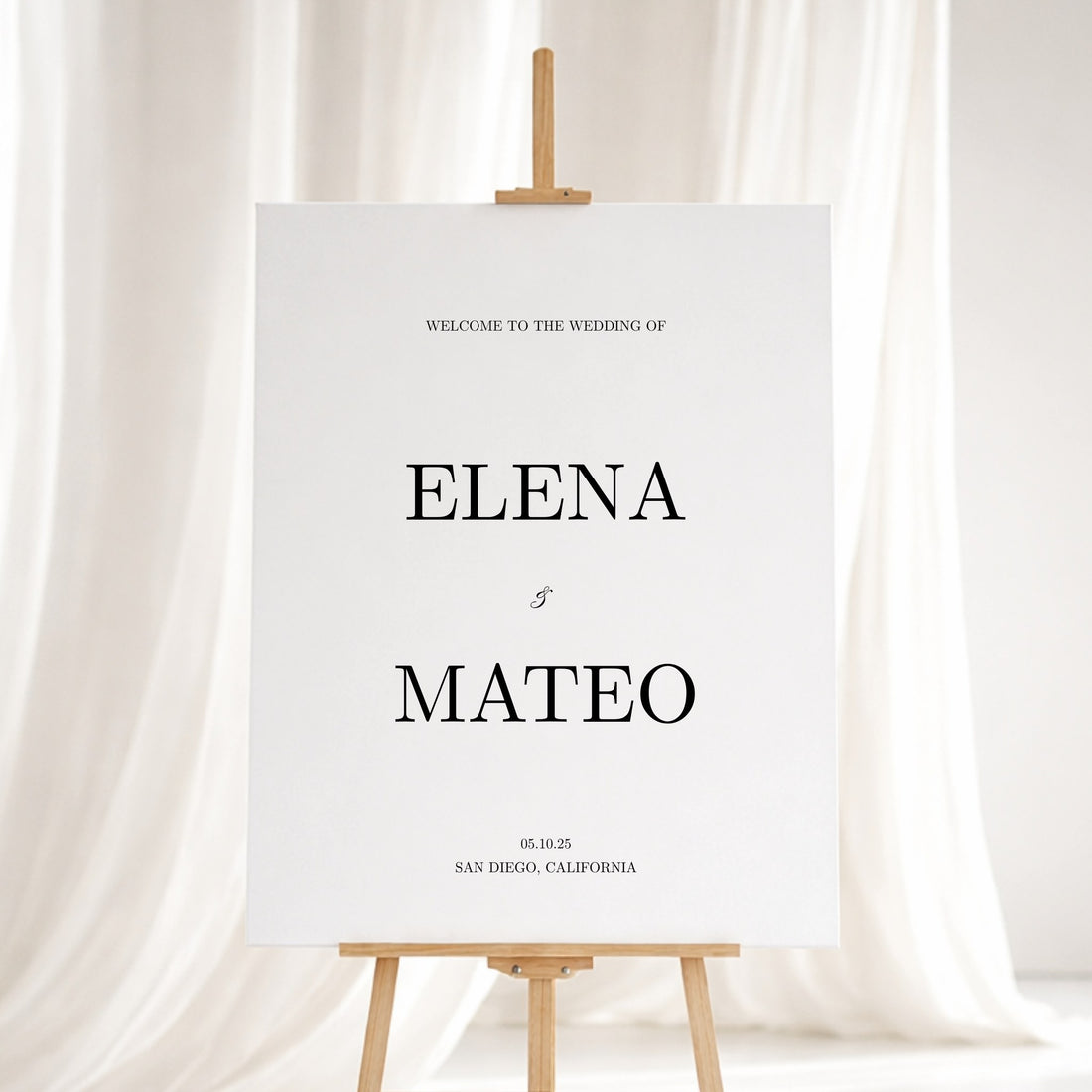 Reina Collection Gatorboard Wedding Welcome Sign