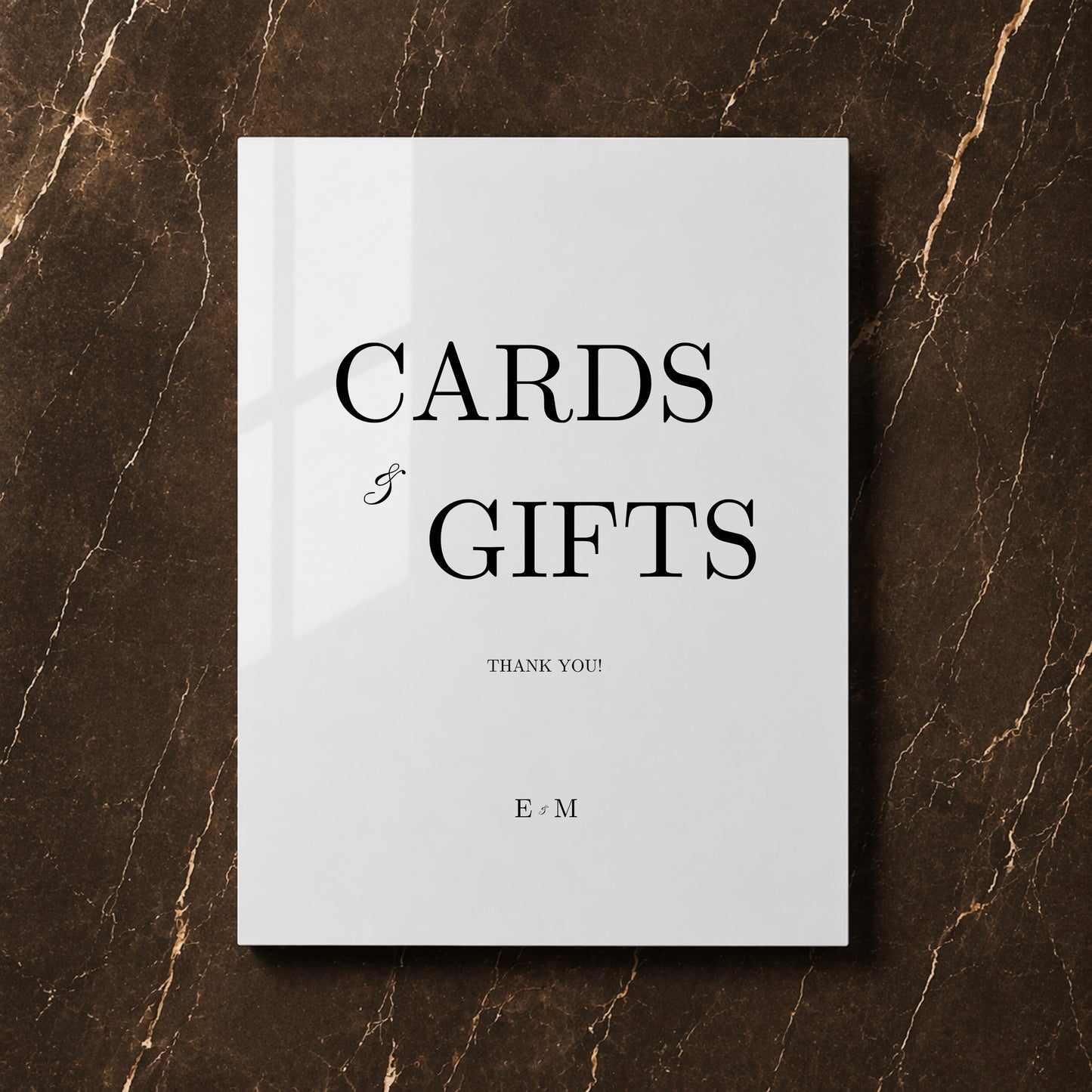 Reina Collection Acrylic Wedding Cards & Gifts Sign