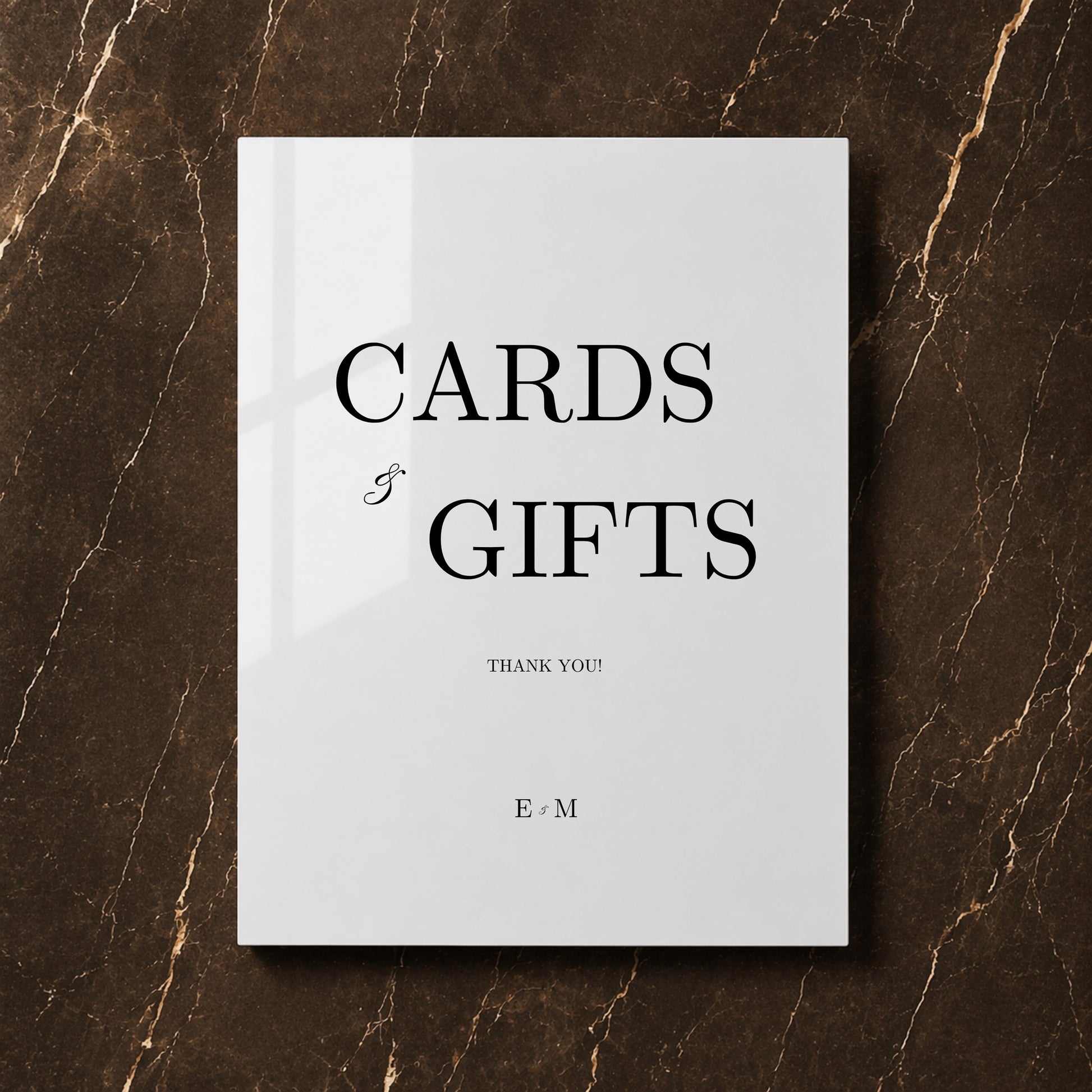 Reina Collection Acrylic Wedding Cards & Gifts Sign