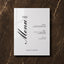 Reina Collection Acrylic Wedding Menu Sign
