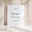 Reina Collection Acrylic Wedding Unplugged Ceremony Sign