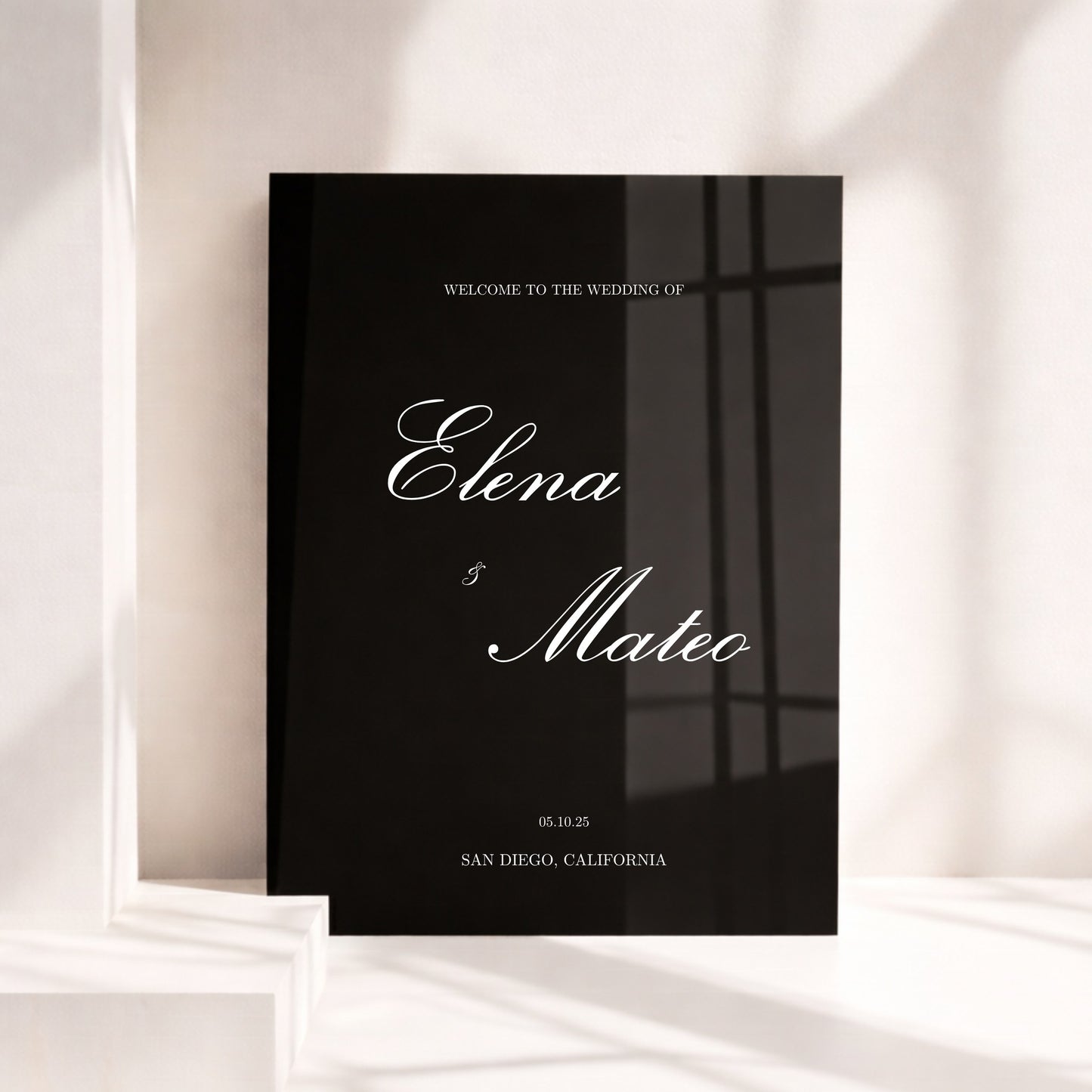 Reina Collection Acrylic Wedding Welcome Sign