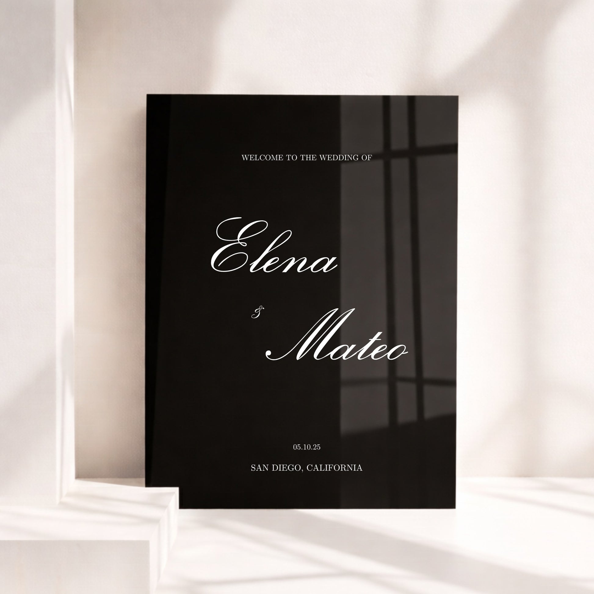 Reina Collection Acrylic Wedding Welcome Sign