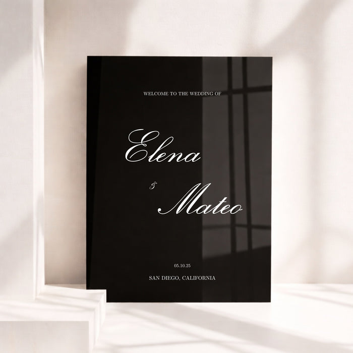 Reina Collection Acrylic Wedding Welcome Sign
