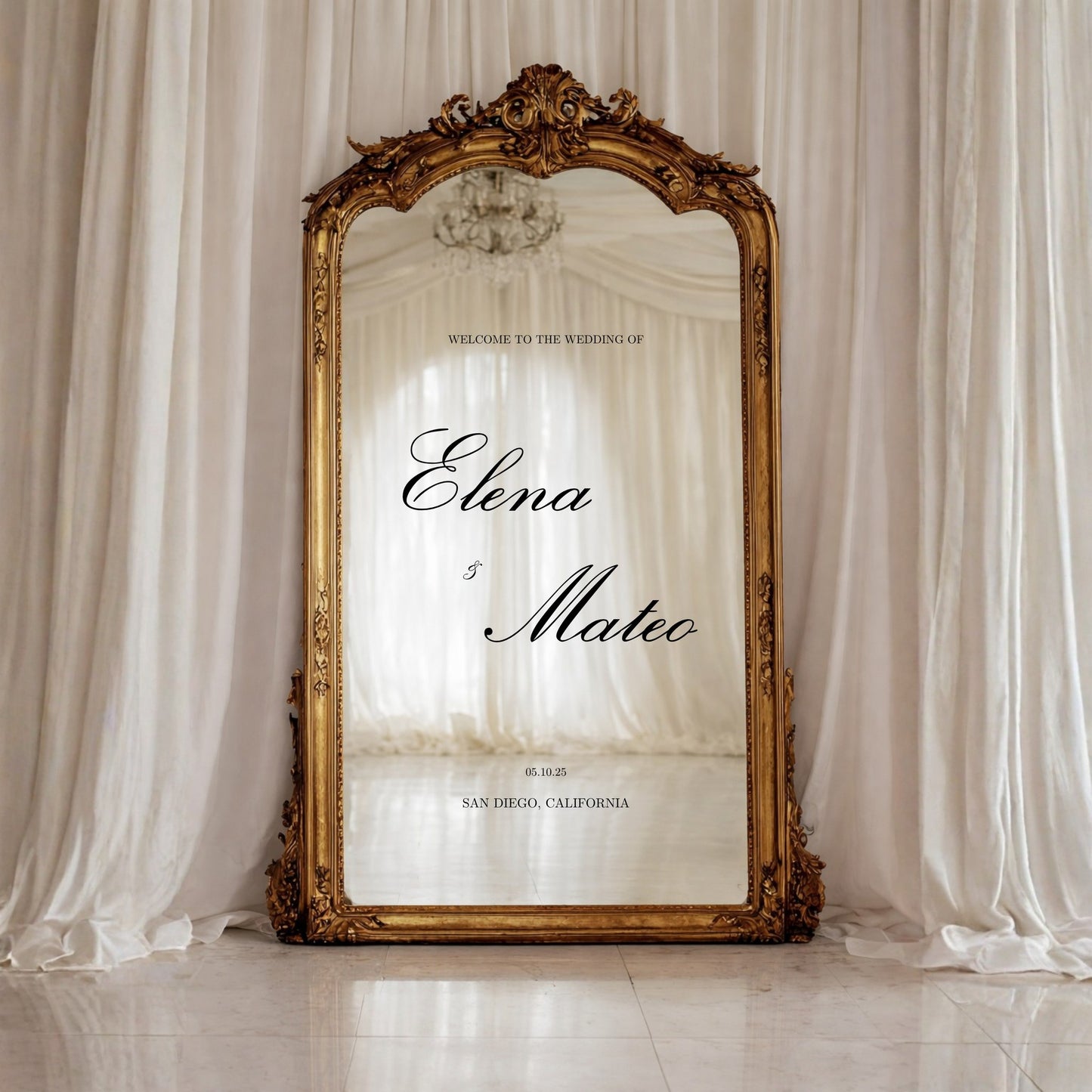 Reina Collection Decal Wedding Welcome Sign