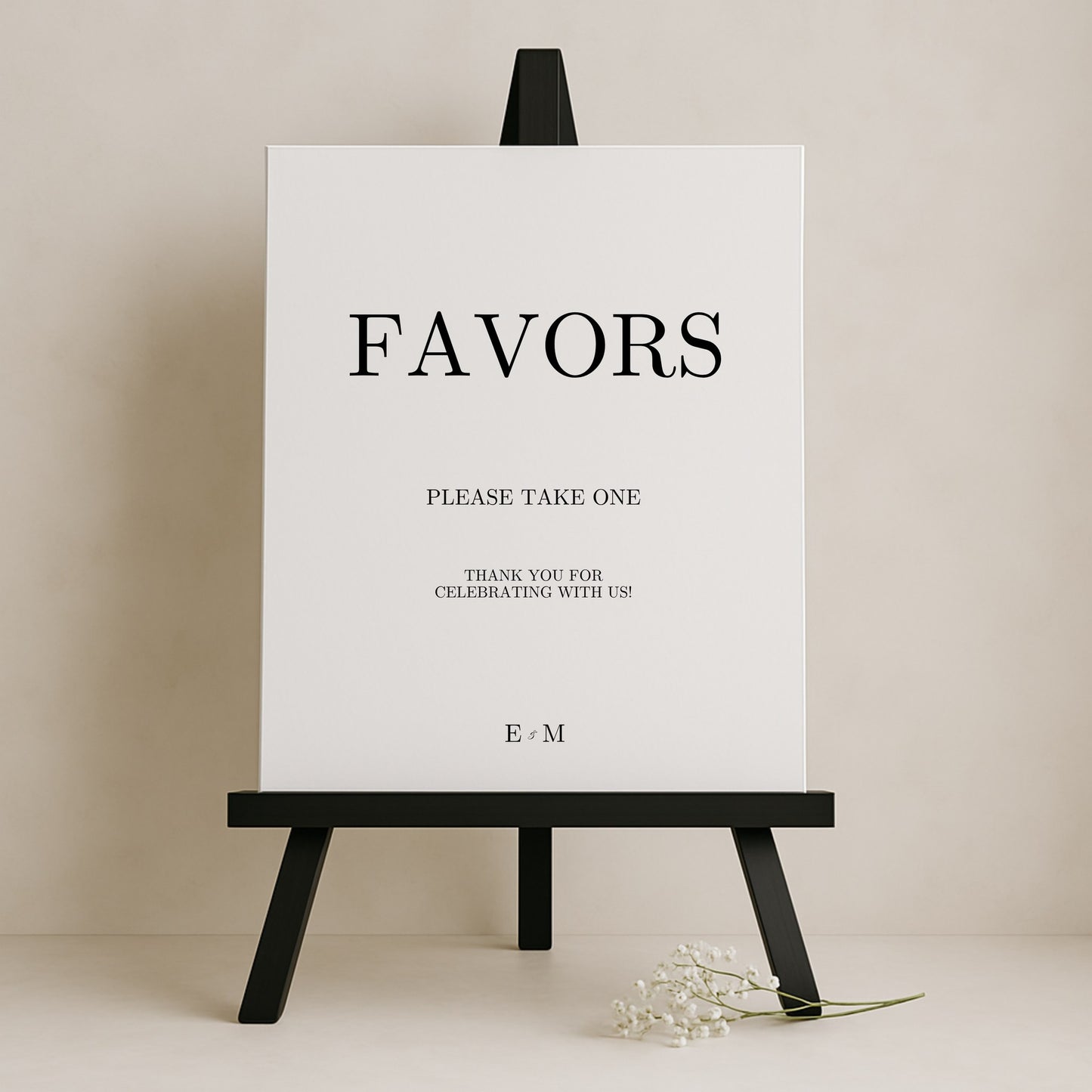 Reina Collection Gatorboard Wedding Party Favors Sign