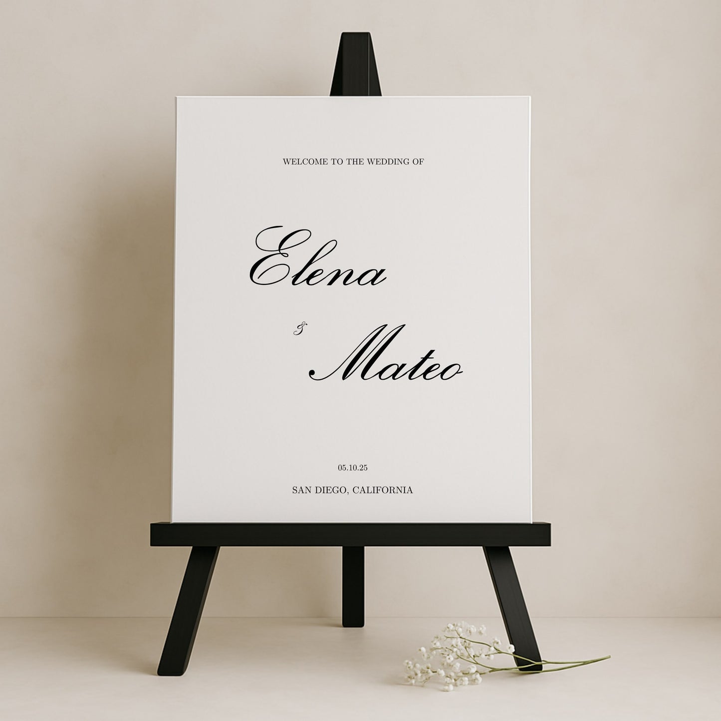 Reina Collection Gatorboard Wedding Welcome Sign