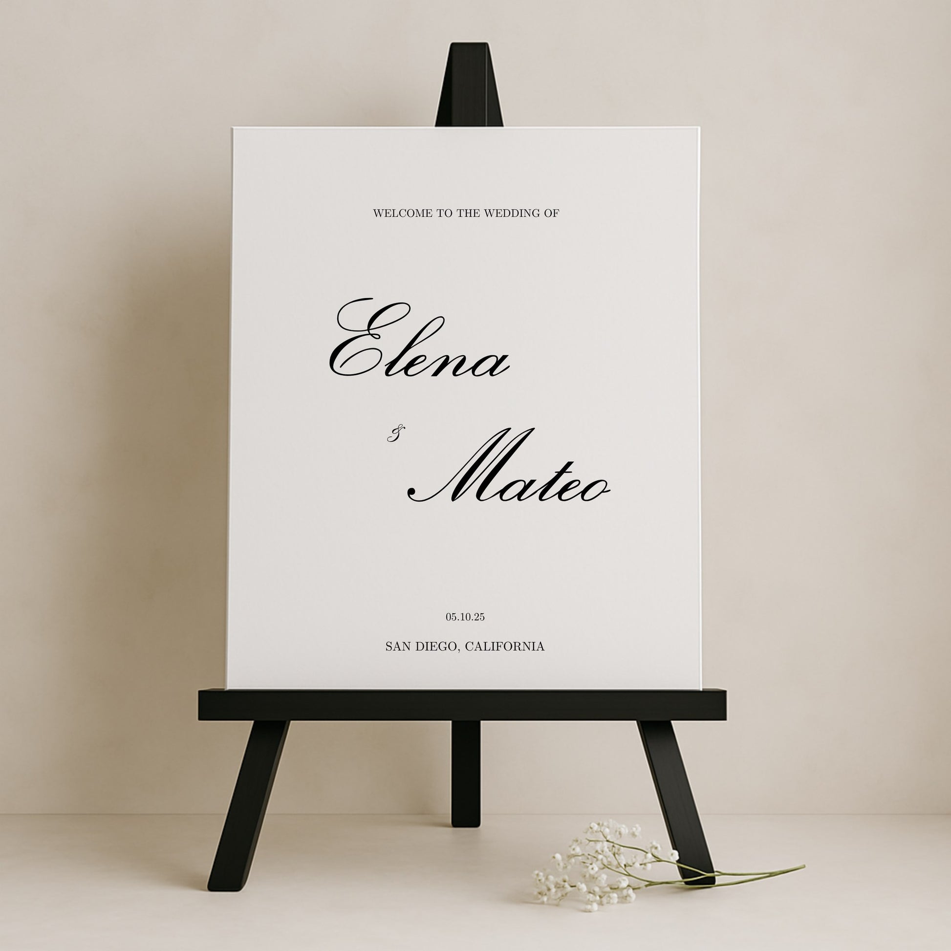 Reina Collection Gatorboard Wedding Welcome Sign