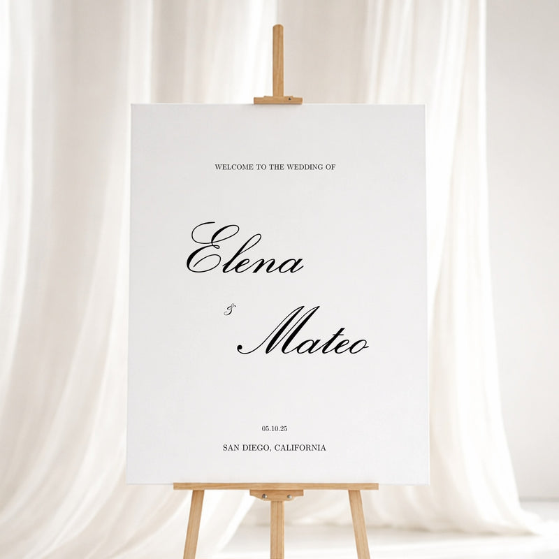 Reina Collection Gatorboard Wedding Welcome Sign