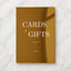 Reina Collection Gold Mirror Wedding Cards & Gifts Sign