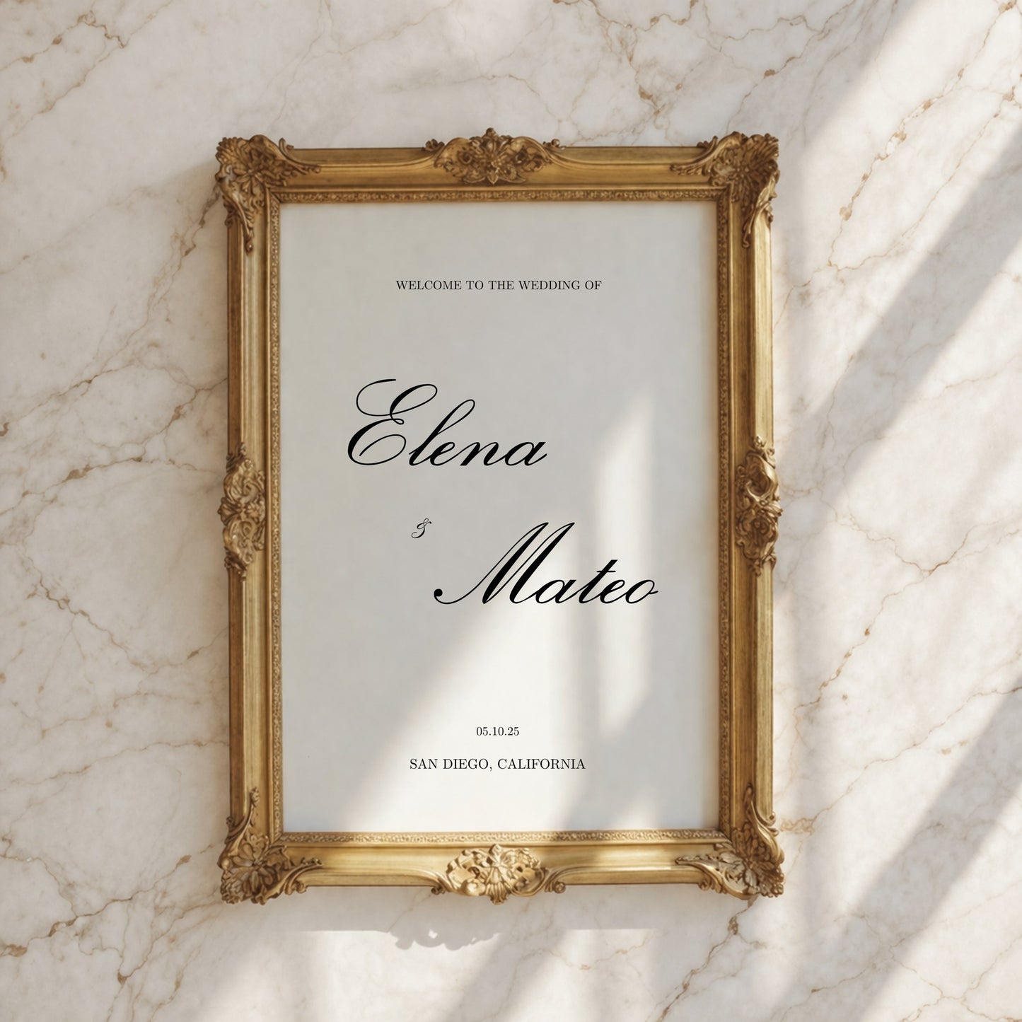 Reina Collection Poster Wedding Welcome Sign