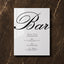 Reina Collection Acrylic Wedding Bar & Drinks Sign