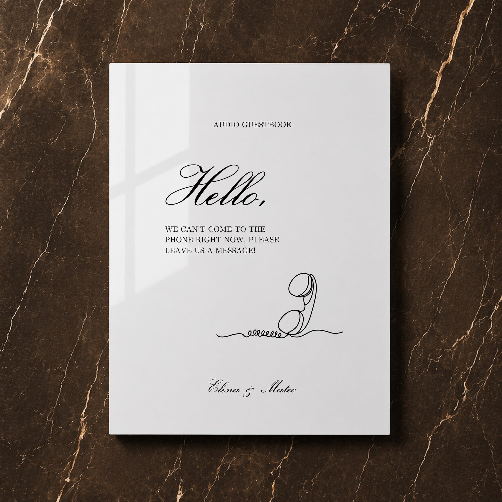 Reina Collection Acrylic Wedding Guestbook Sign