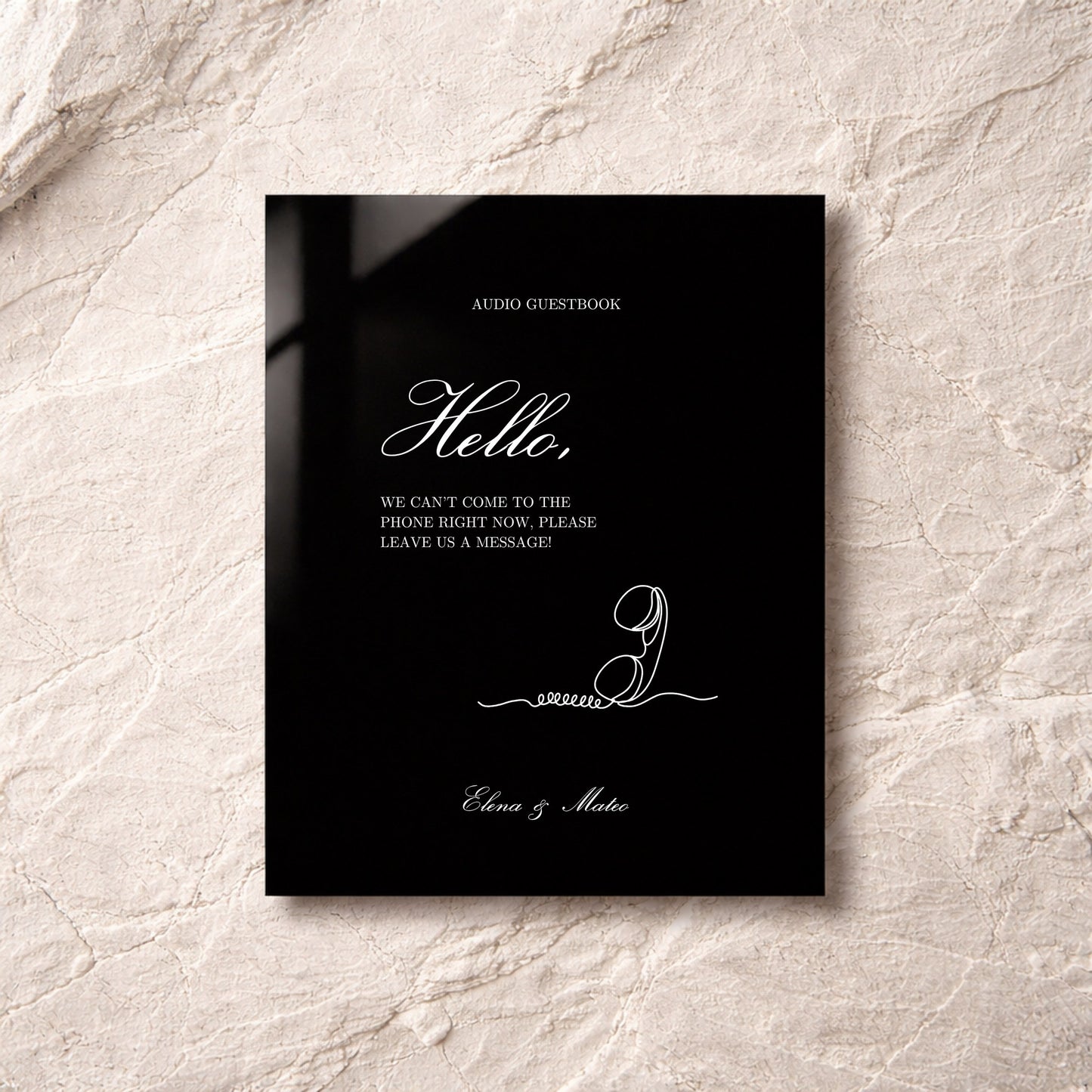 Reina Collection Acrylic Wedding Guestbook Sign