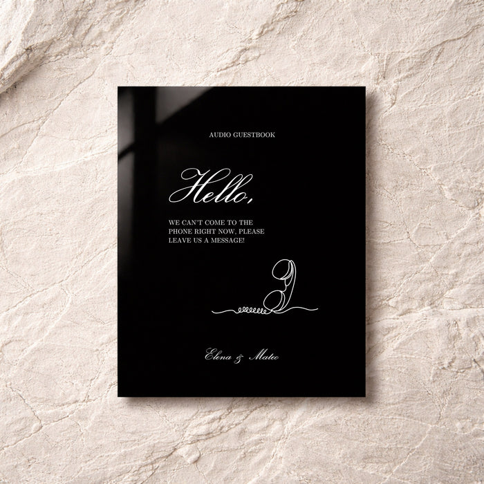 Reina Collection Acrylic Wedding Guestbook Sign