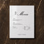 Reina Collection Acrylic Wedding Menu Sign
