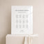 Reina Collection Acrylic Wedding Seating Chart Sign